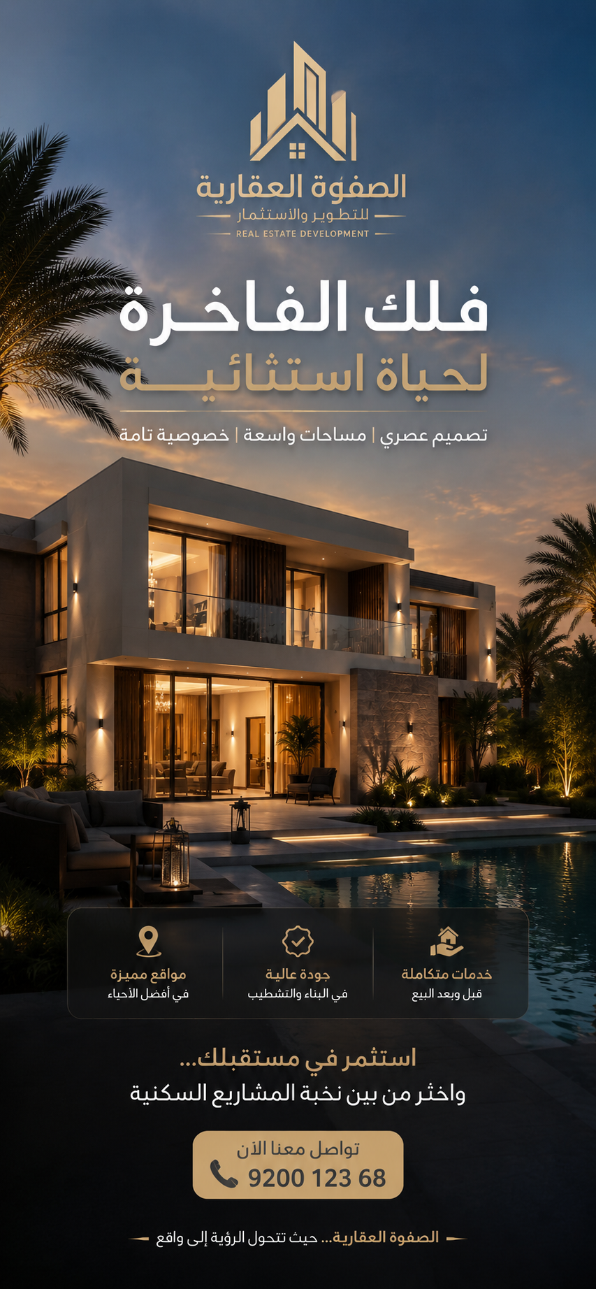 إعلان فيلا فاخرة — ستوري
